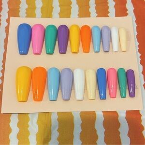 Press on nails jelly bean style